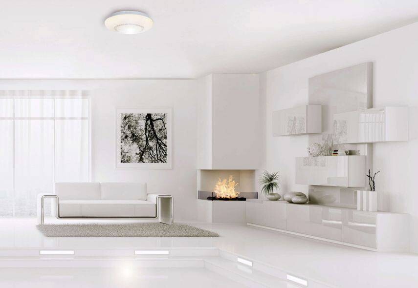 Näve Leuchten LED Deckenleuchte NV1262323 weiß Kunststoff H/D: ca. 11x41 cm null 1 Brennstellen