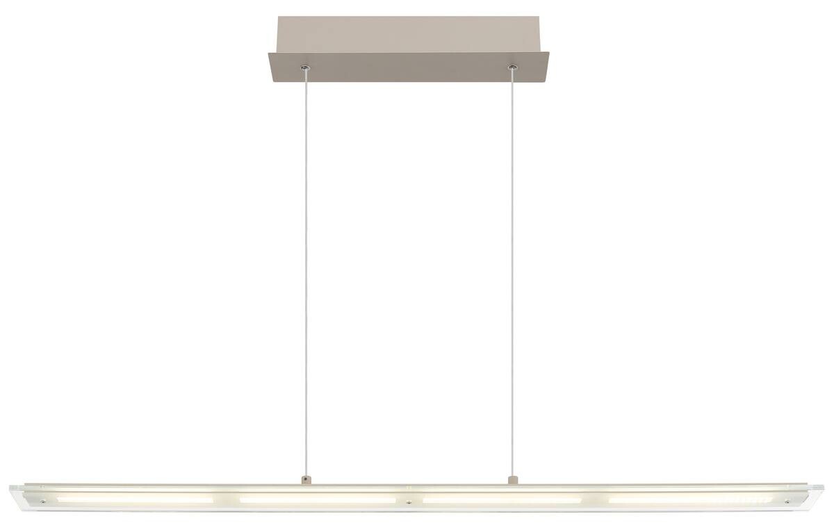 GLOBO LED-Pendelleuchte Novak sand Metall Glas B/L/D: ca. 9x115x150 cm