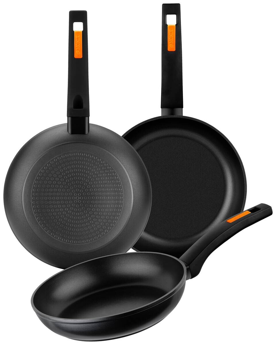 Monix Pfannenset FUEGO schwarz Aluminium 3 tlg.