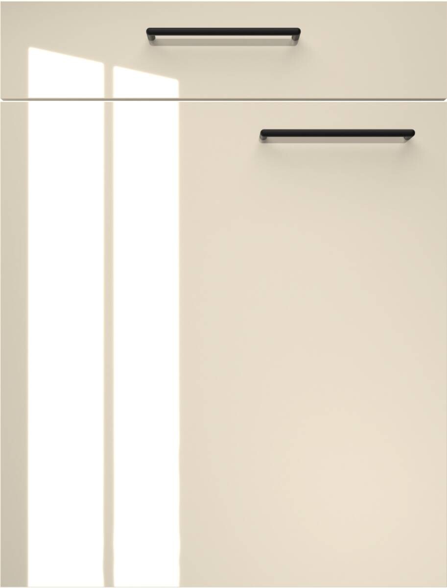 artego Küchenblock Eco Graphit Lack Hochglanz Toffee Sherwood matt Nachbildung B/T: ca. 300x60 cm