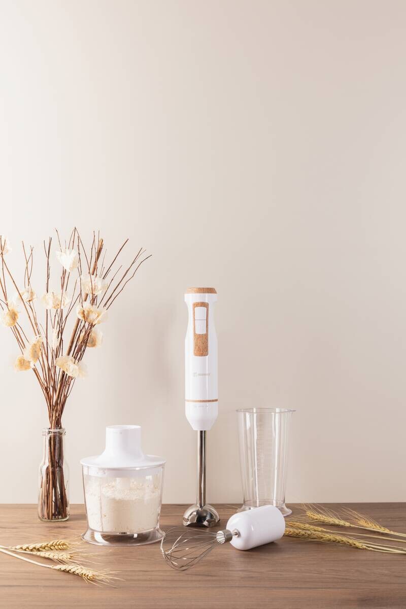 BERGNER Stabmixer weiß Edelstahl B/H/L: ca. 14x24,5x24 cm