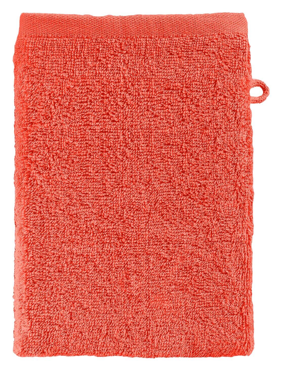 Waschhandschuh Miami koralle 100% Baumwolle B/L: ca. 15x21 cm