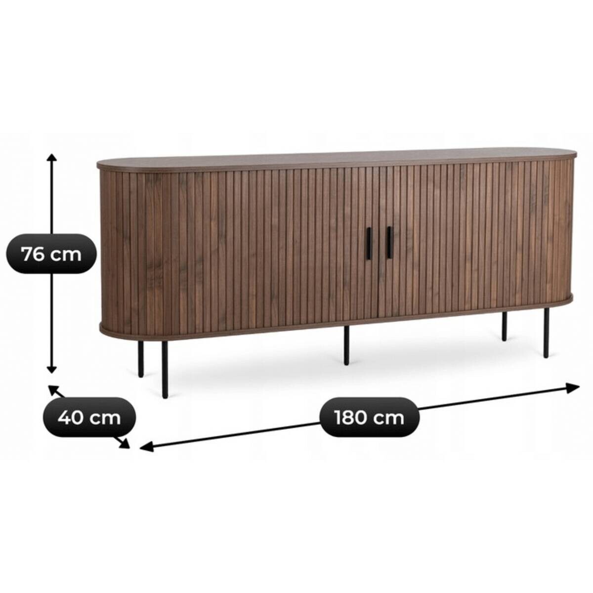 Kommode SELVA nussbaum Nachbildung B/H/T: ca. 180x76x40 cm