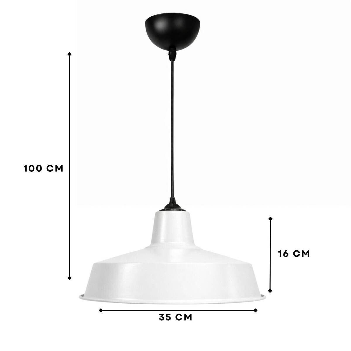 Opviq Pendelleuchte weiß B/H/T: ca. 35x100x35 cm E27 1 Brennstellen