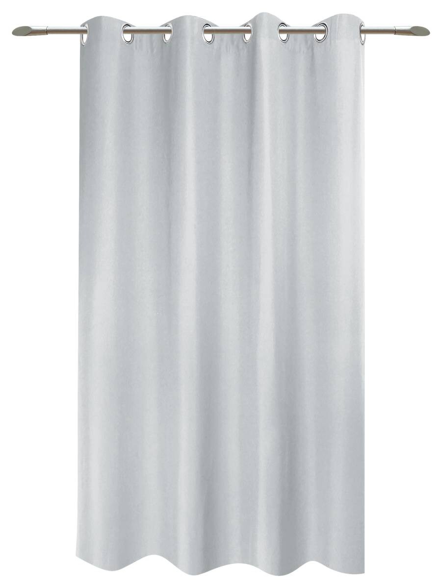 POCOline Ösenvorhang Sorrento silber 100% Polyester B/L: ca. 140x175 cm