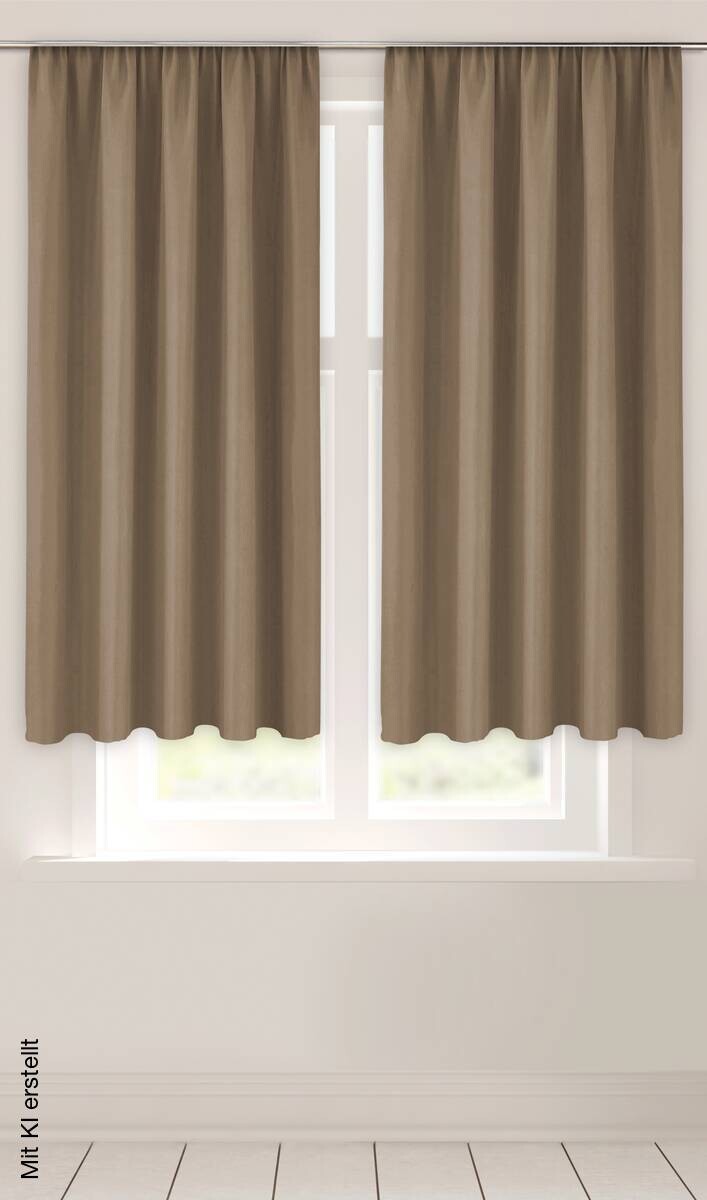 Verdunklungsvorhang Linus dunkeltaupe 100% Polyester B/L: ca. 140x145 cm