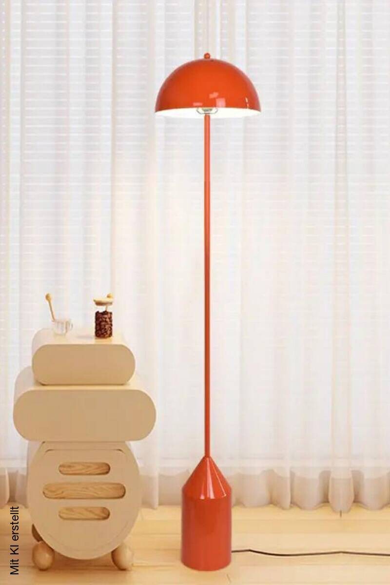 Opviq Stehlampe orange Metall B/H/T/L/D: ca. 40x160x40x40x40 cm E27 1 Brennstellen