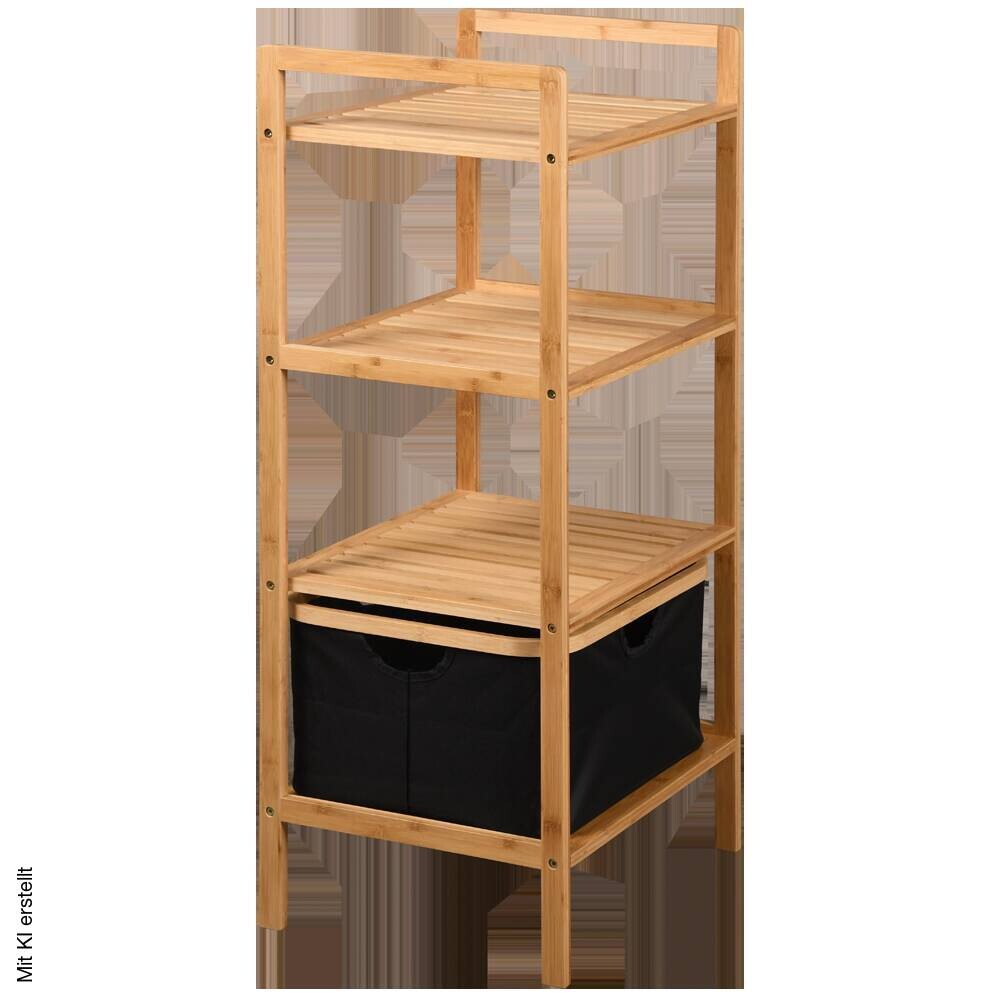 Regal schwarz Polyester B/H/L: ca. 33x93,5x44 cm