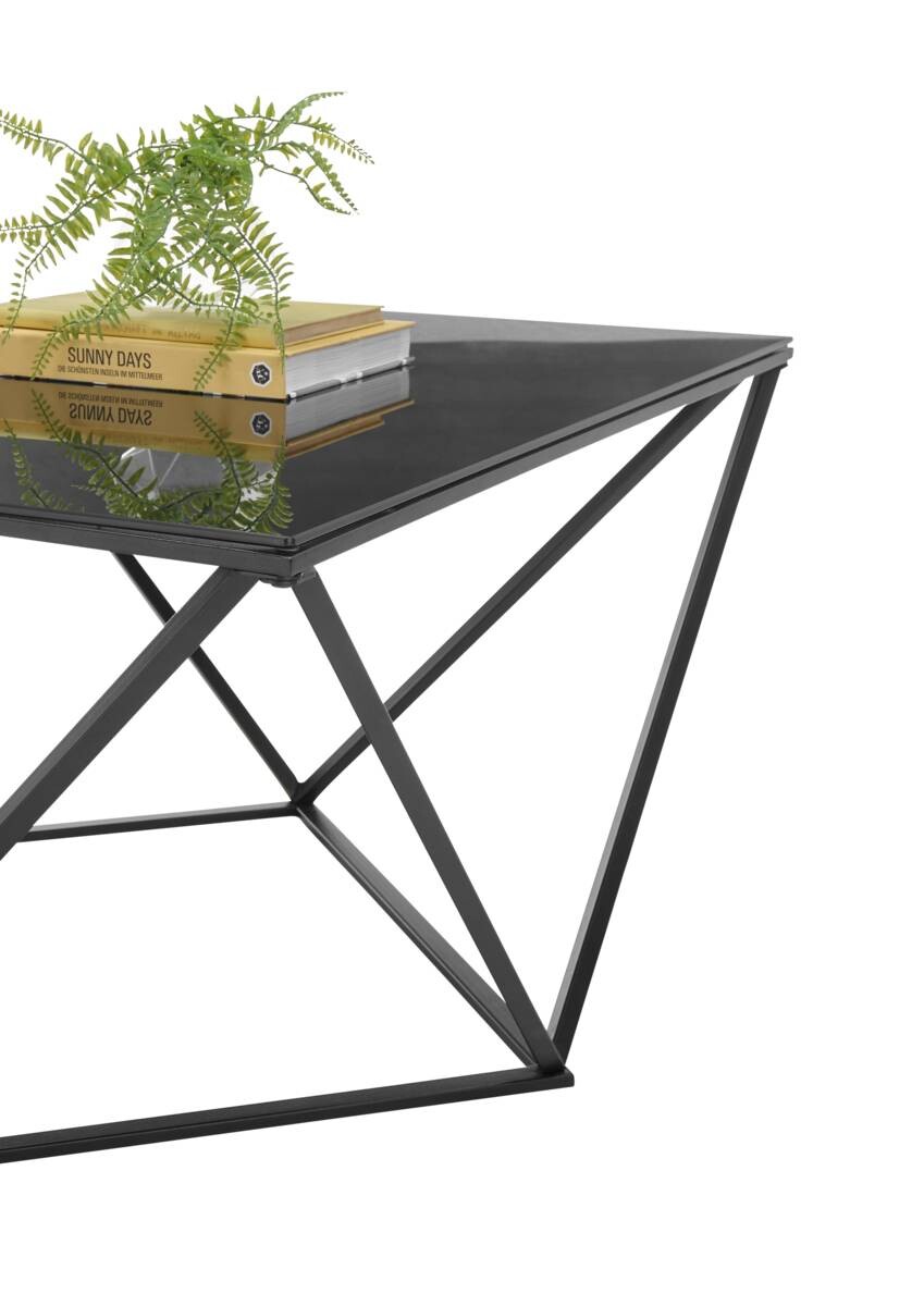 Glascouchtisch Senta schwarz B/H/T: ca. 80x45x80 cm