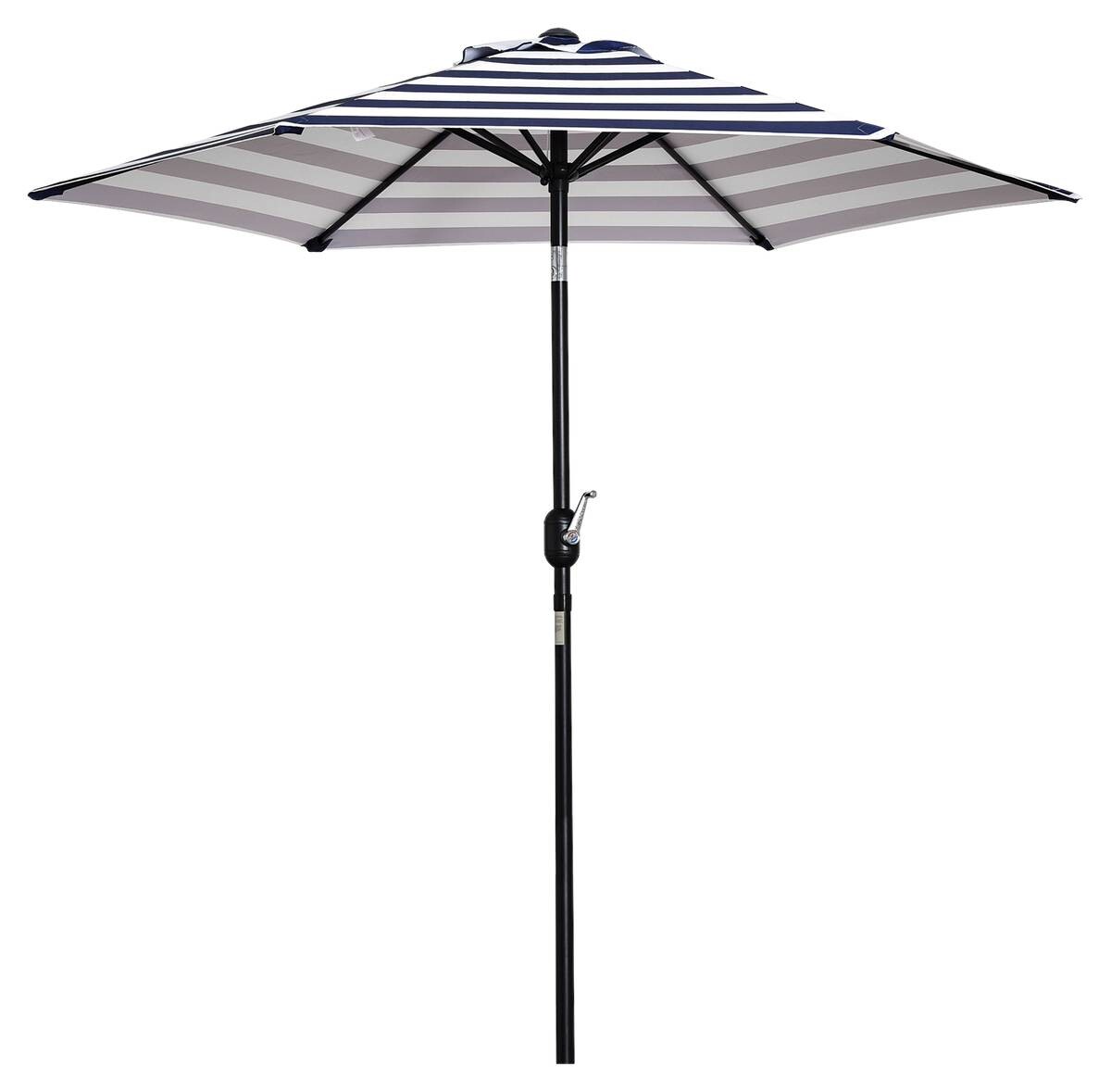 Outsunny Sonnenschirm blau Metall