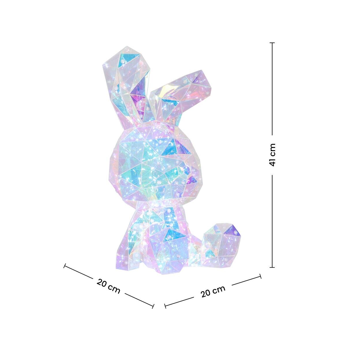 Nolo LED-Dekoleuchte Hase transparent