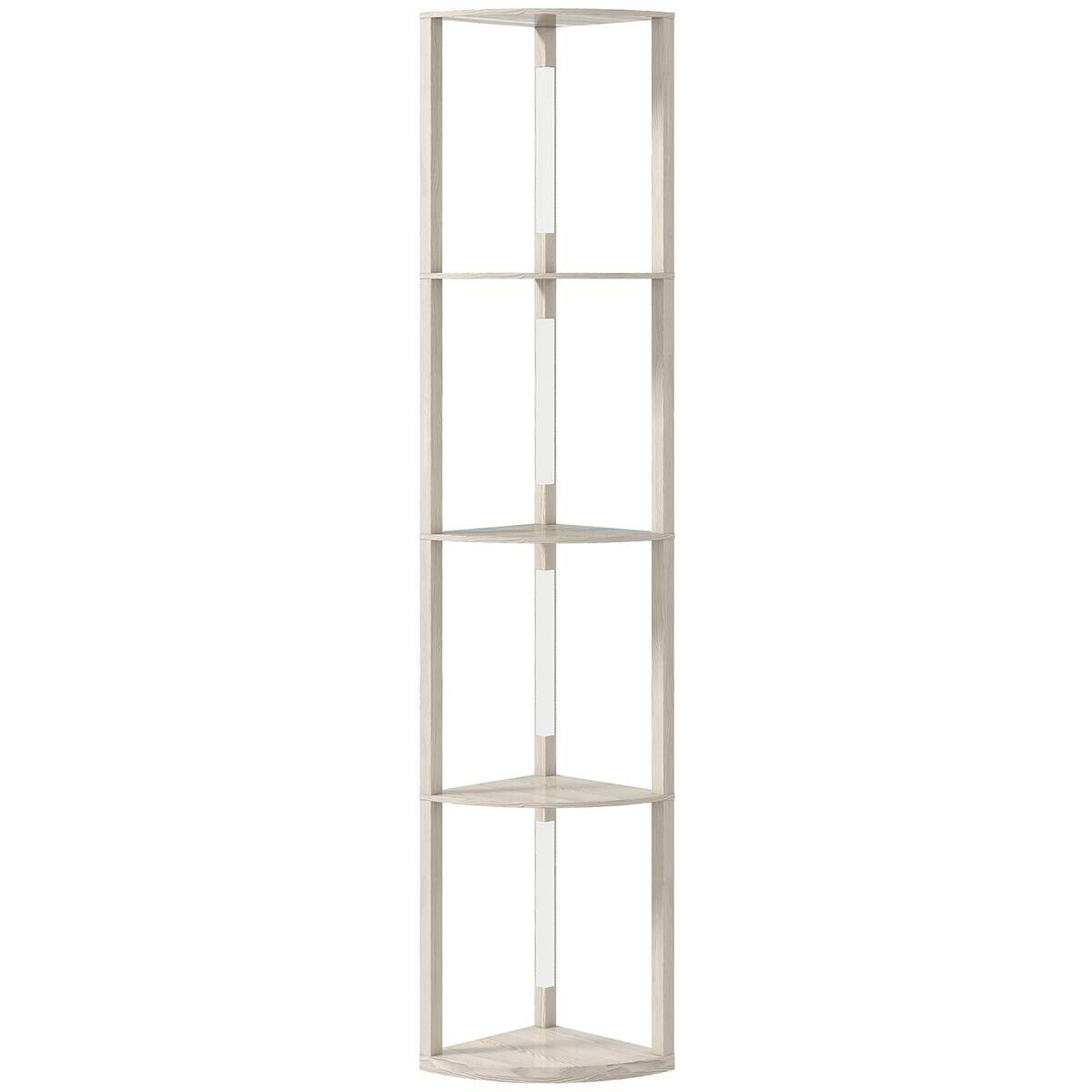 HOMCOM Stehleuchte Eiche MDF B/H/L: ca. 29,5x163,5x41 cm