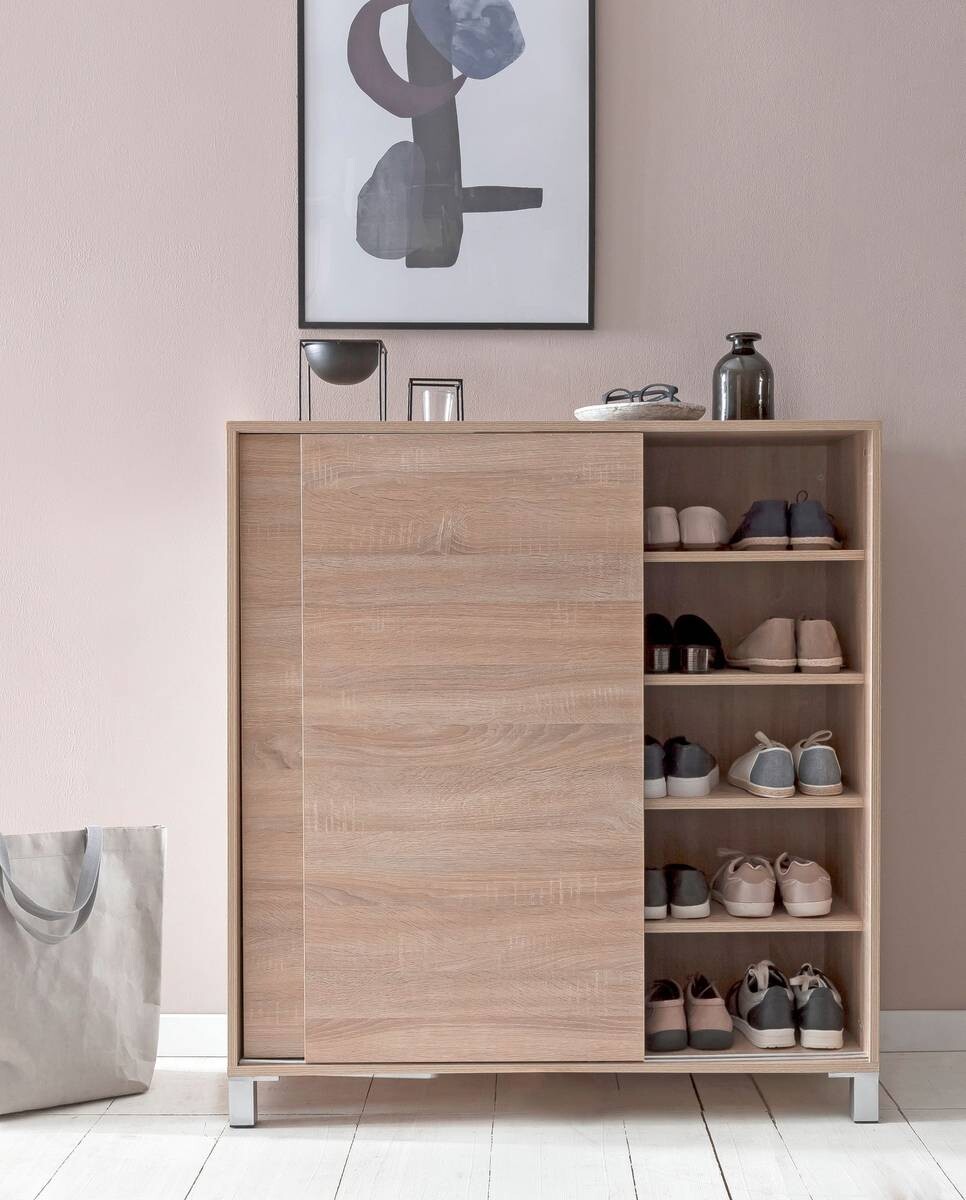 Schuhschrank Eiche Sonoma Nachbildung B/H/T: ca. 100x108x37,5 cm