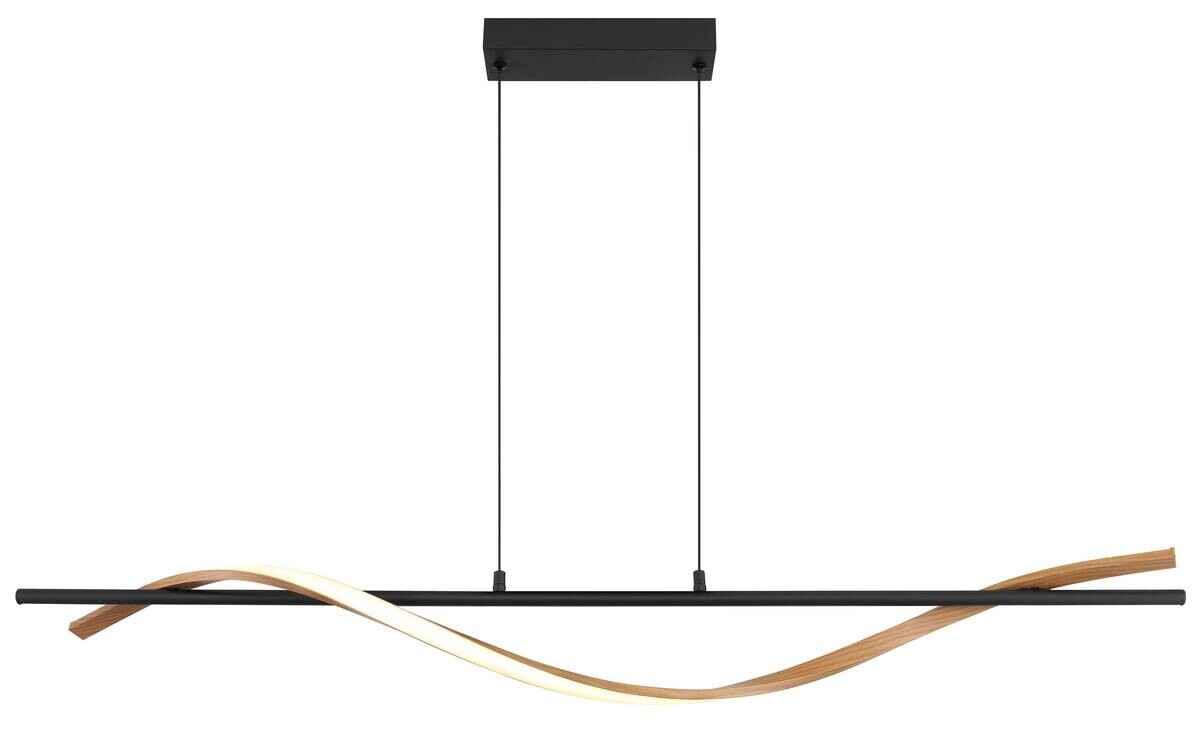GLOBO LED-Hängeleuchte Opal dunkelbraun mattschwarz Metall Kunststoff PVC B/H/L: ca. 14x120x115 cm 1 Brennstellen