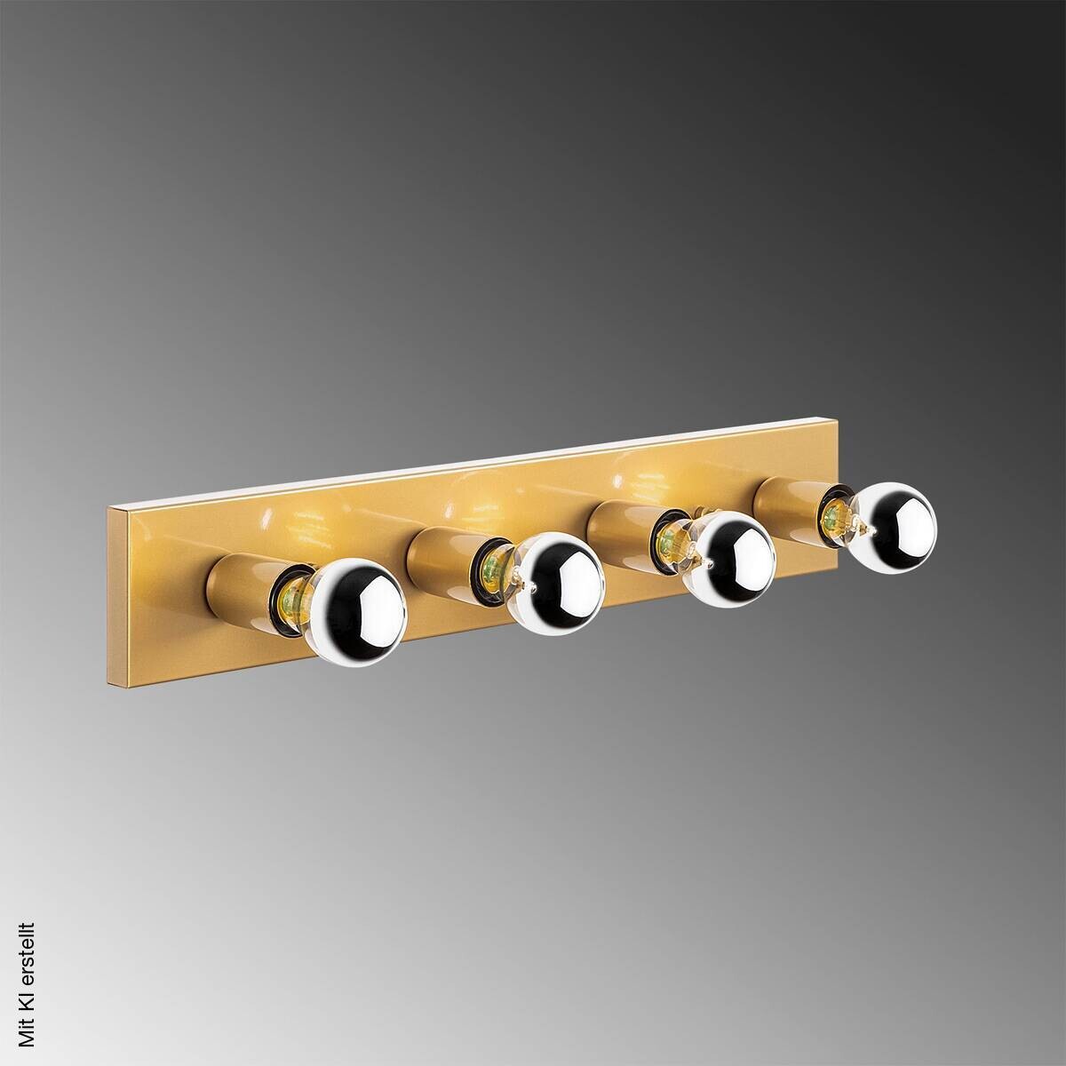 Opviq Wandleuchte gold Metall B/H/L: ca. 10x60x10 cm E27 4 Brennstellen