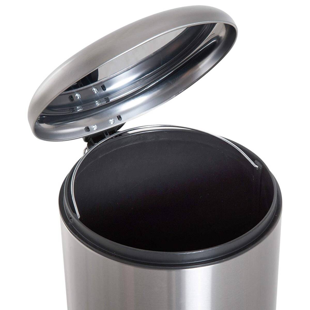 HOMCOM Pedal-Mülleimer silber H/D: ca. 62,9x29,2 cm