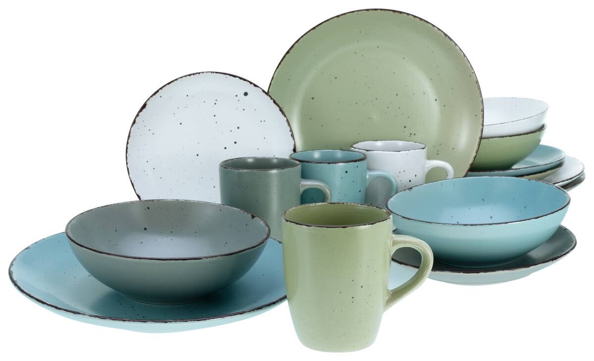 CreaTable Kombiservice Fashion multicolor Keramik 16 tlg.