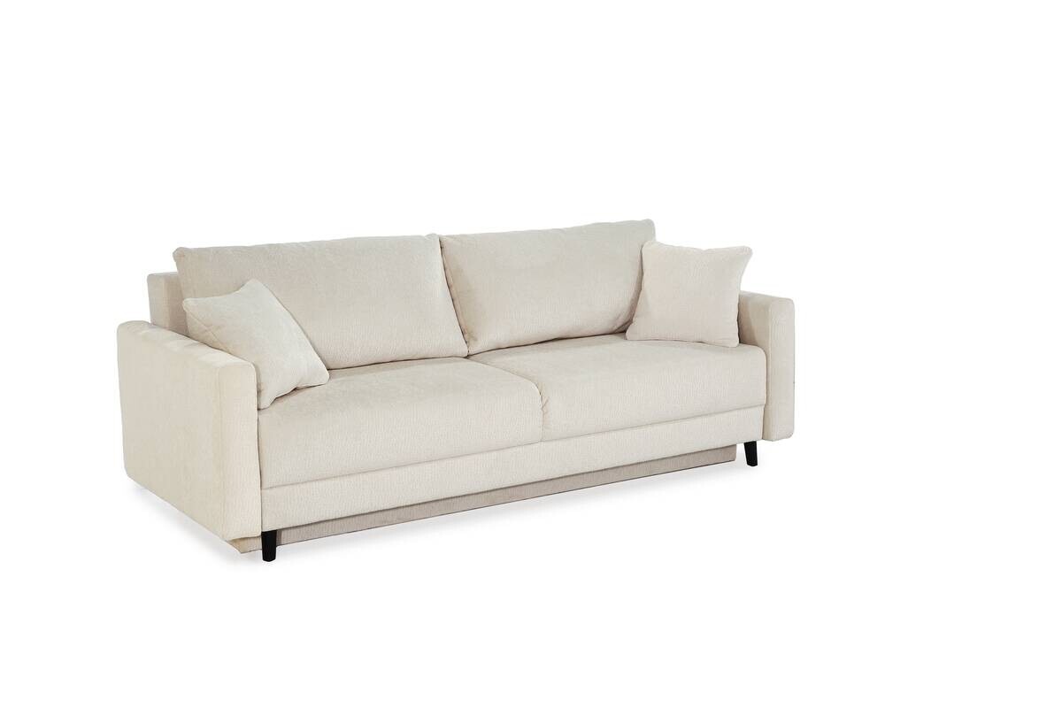 Schlafsofa beige Polyester B/H/T: ca. 217x86x94 cm