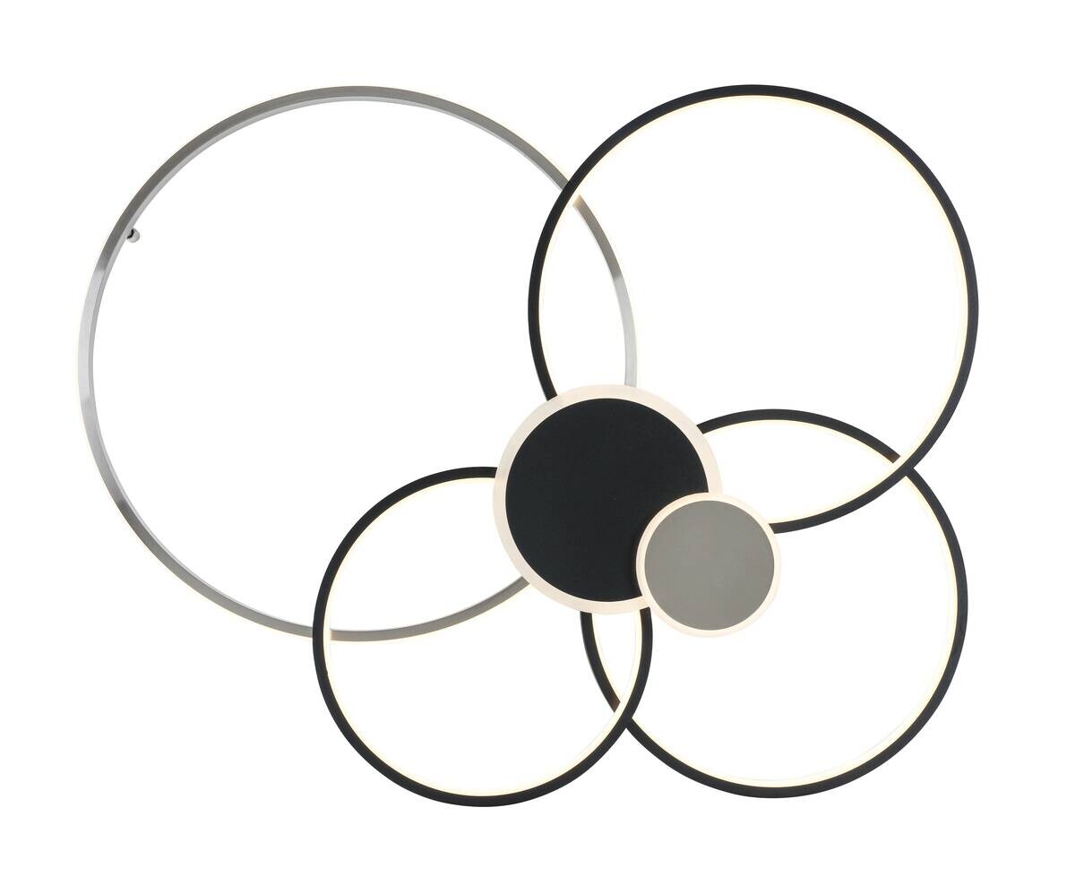 Nolo LED-Deckenleuchte Big schwarz Aluminium B/H/L: ca. 64x11x80 cm