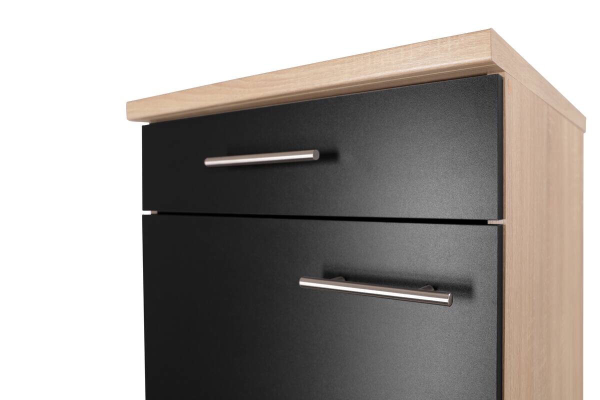 Unterschrank Merle schwarz B/H/T: ca. 50x85x60 cm