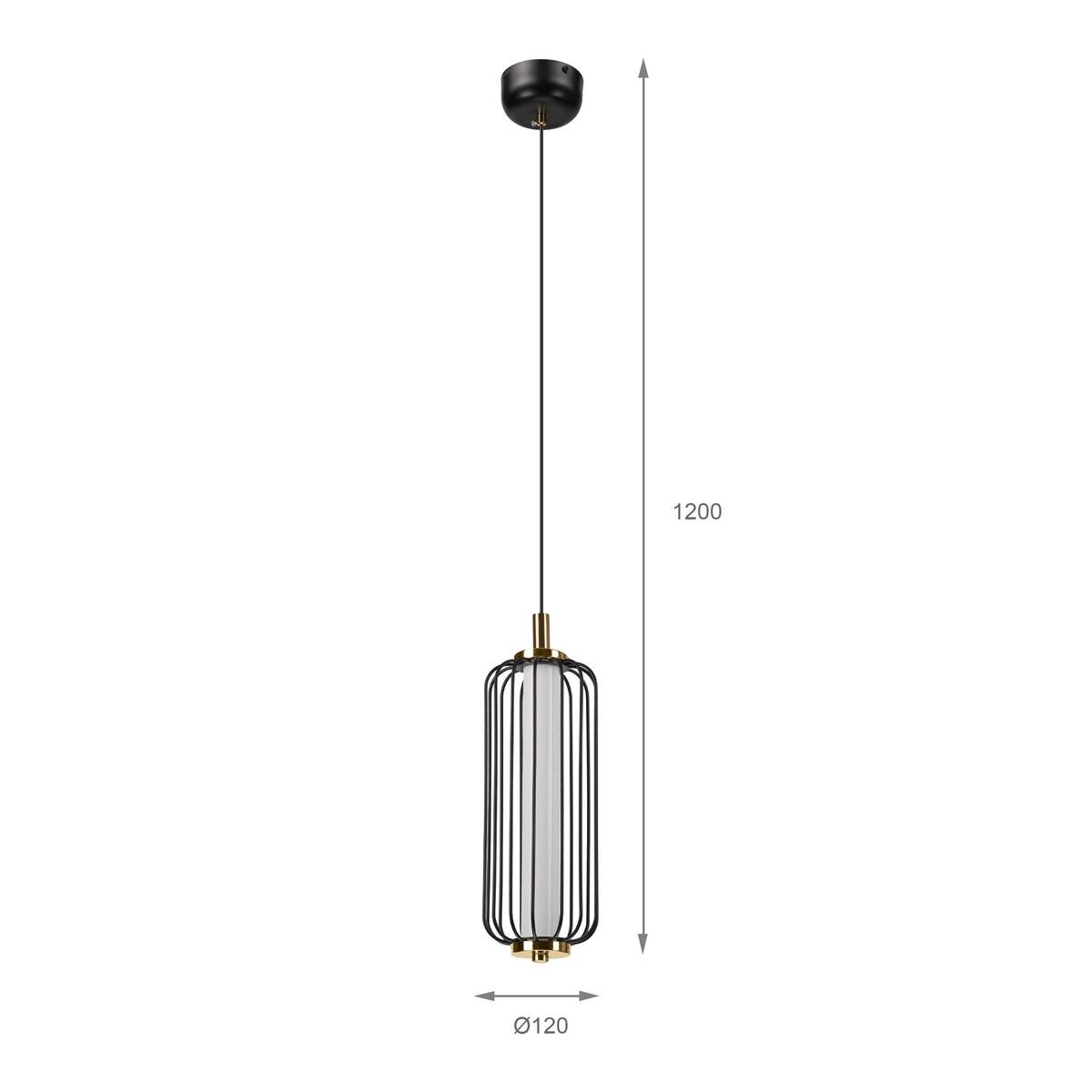 Lamkur Pendelleuchte schwarz Stahl B/H/L: ca. 12x120x12 cm E27 1 Brennstellen