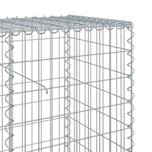 Gabionen-Korbe silber Eisen B/H/L: ca. 50x100x200 cm
