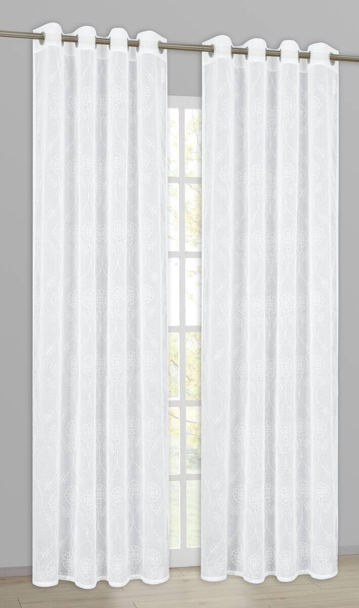 home Topline Ösenvorhang Luna weiß B/L: ca. 135x245 cm