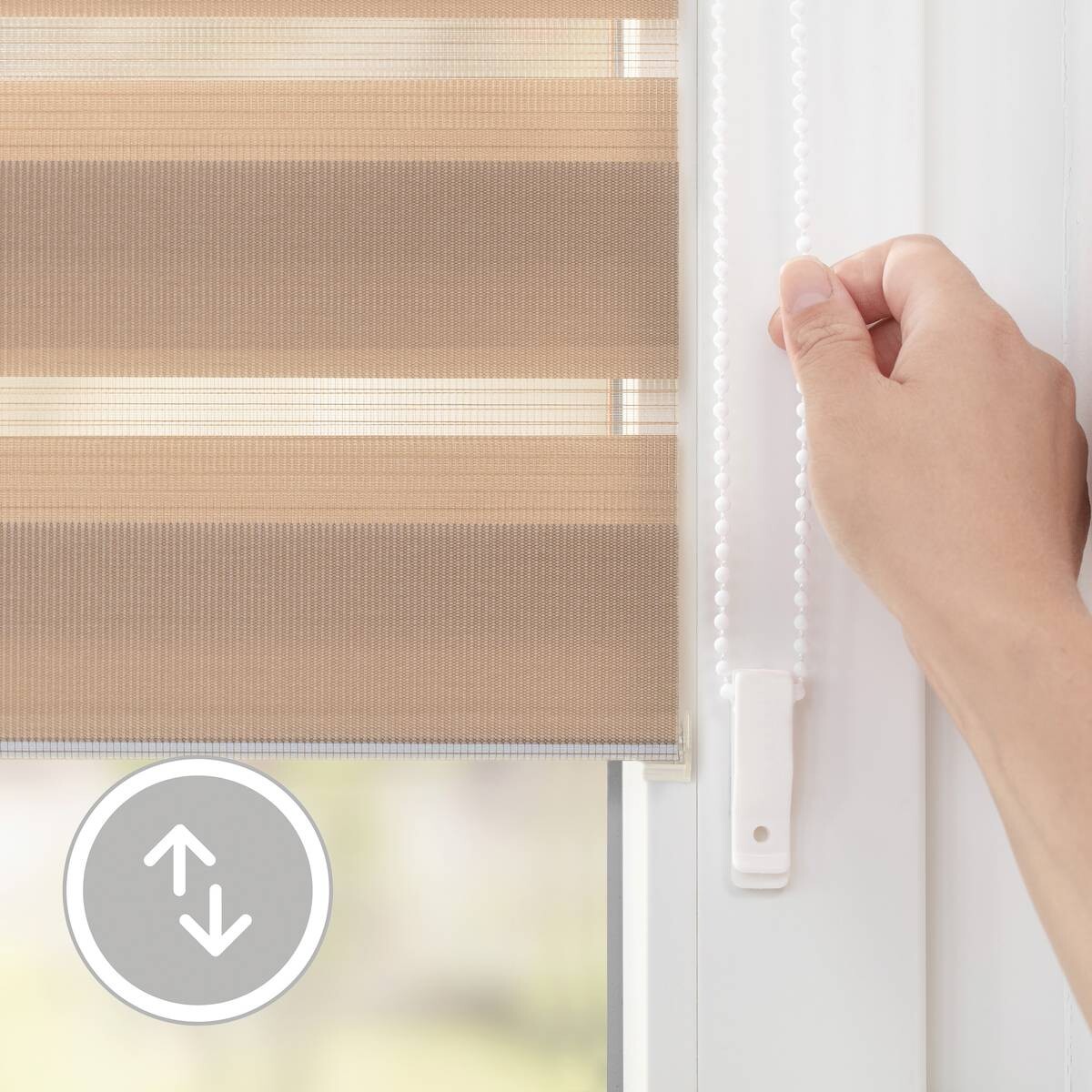 LICHTBLICK Doppelrollo Duo taupe B/L: ca. 90x220 cm