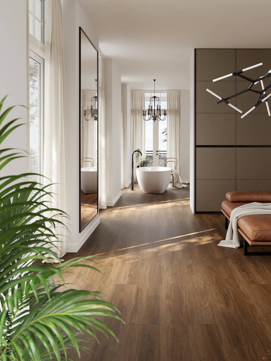 Click-Vinylboden Marrone Oak 2,304 m² im Paket B/L: ca. 120x24 cm pro Paket