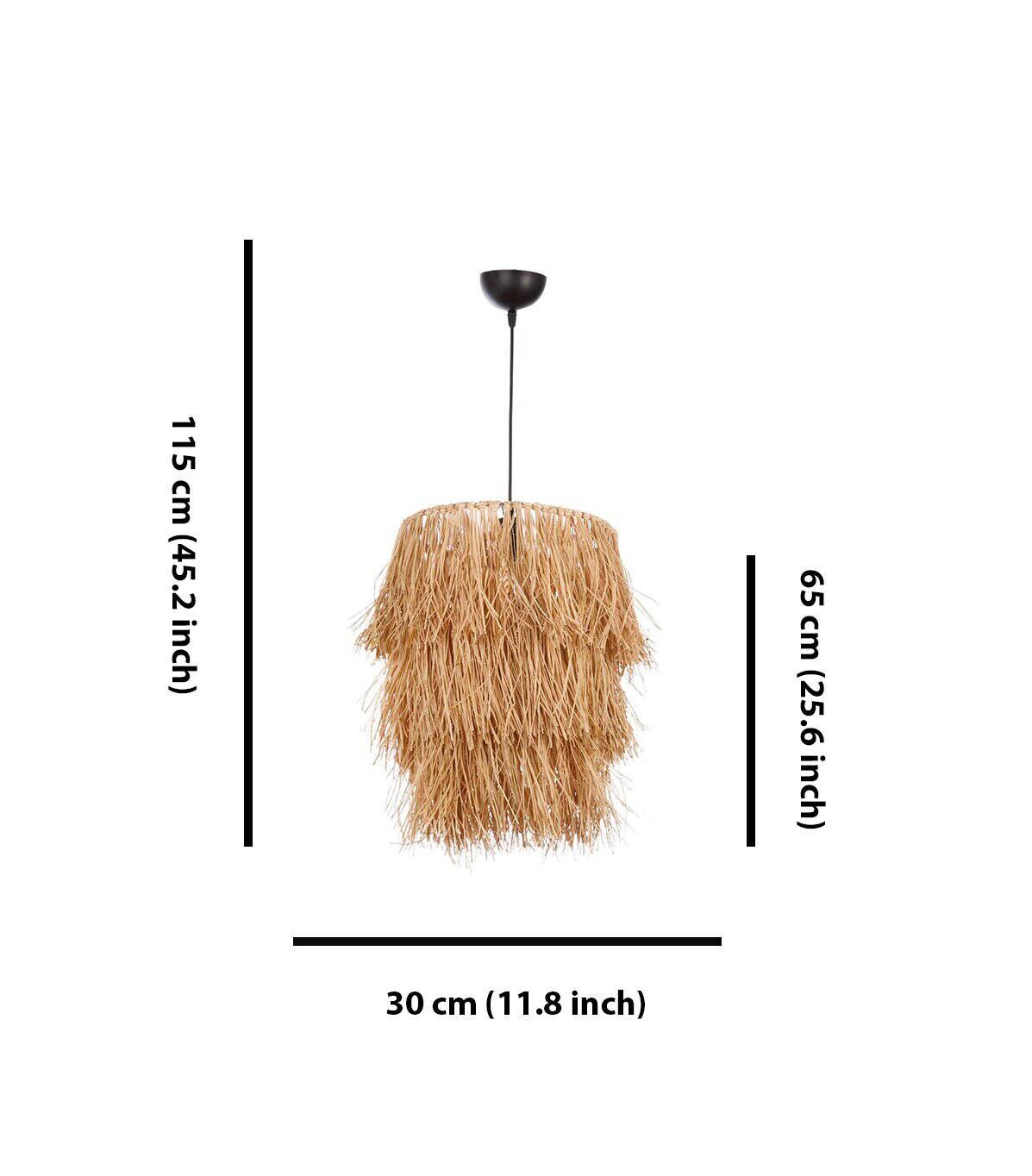 Pendelleuchte beige Metall B/H/L/D: ca. 30x115x30x30 cm E27 1 Brennstellen