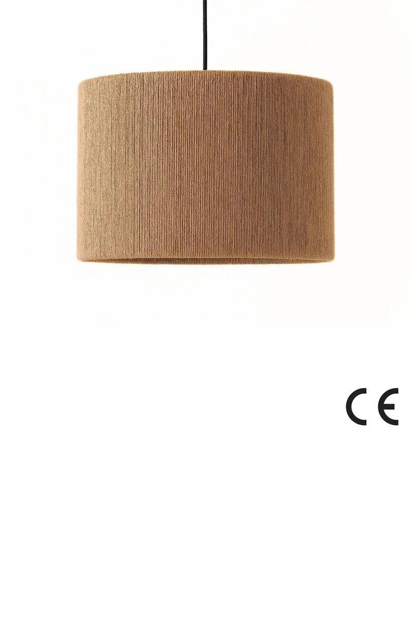 Opviq Pendelleuchte ecru Metall B/T/L: ca. 30x30x30 cm E27 1 Brennstellen