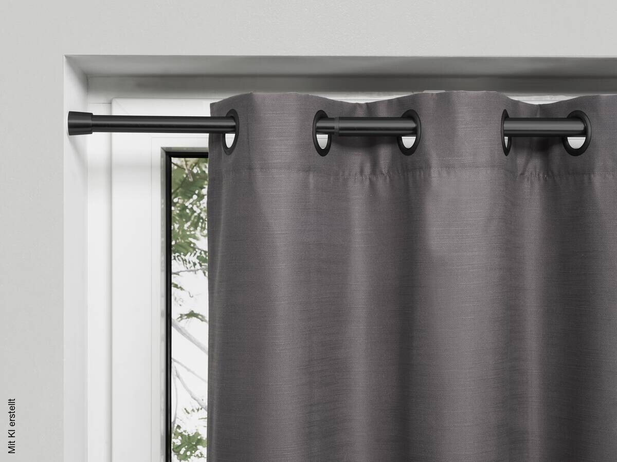 Spannstange stretch schwarz Metall D: ca. 2,6 cm ausziehbar von ca. 65 bis 100 cm 1.0 Läufe