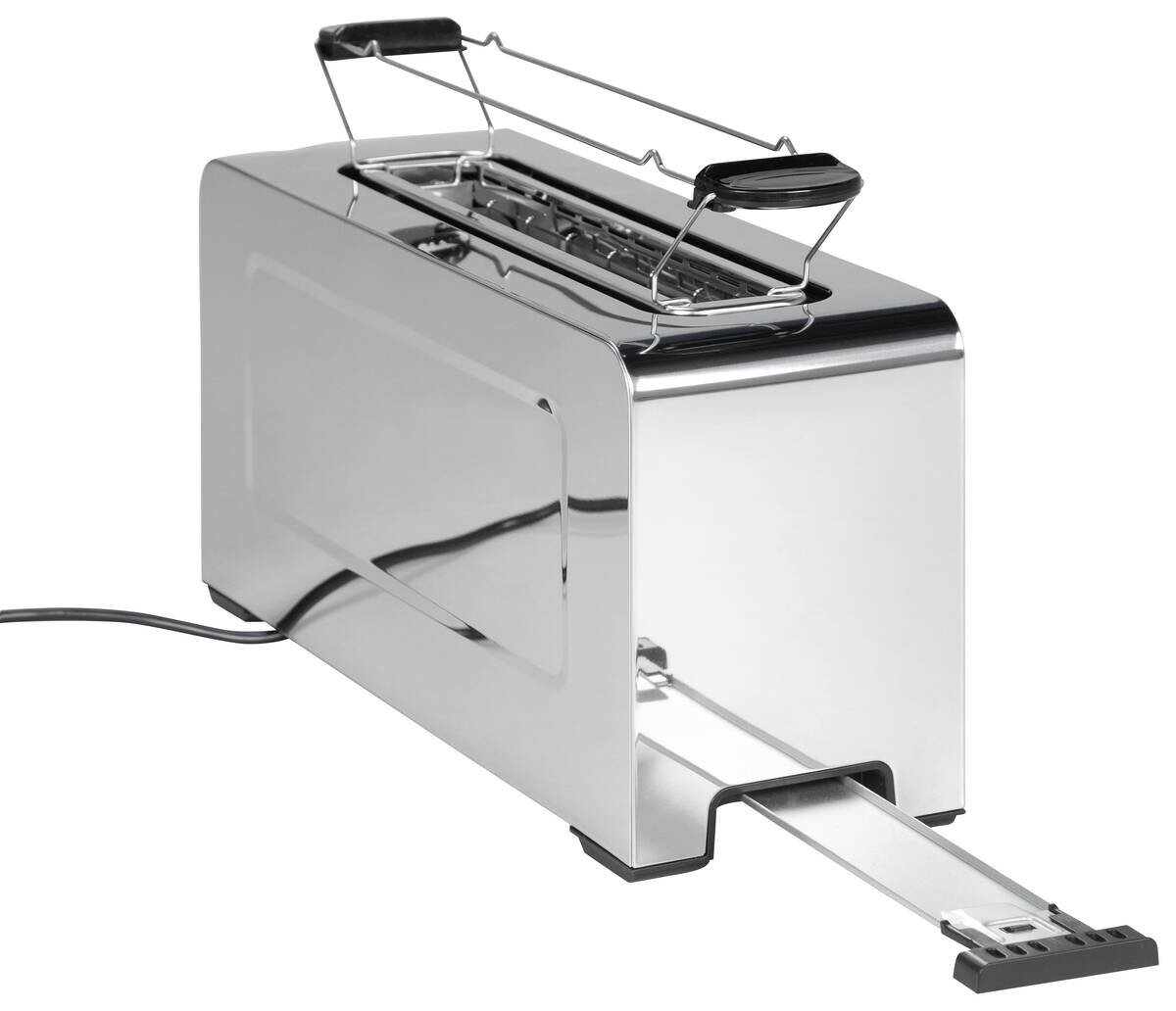POCOline Toaster silber Edelstahl Kunststoff B/H/L: ca. 14,5x19,2x38,5 cm