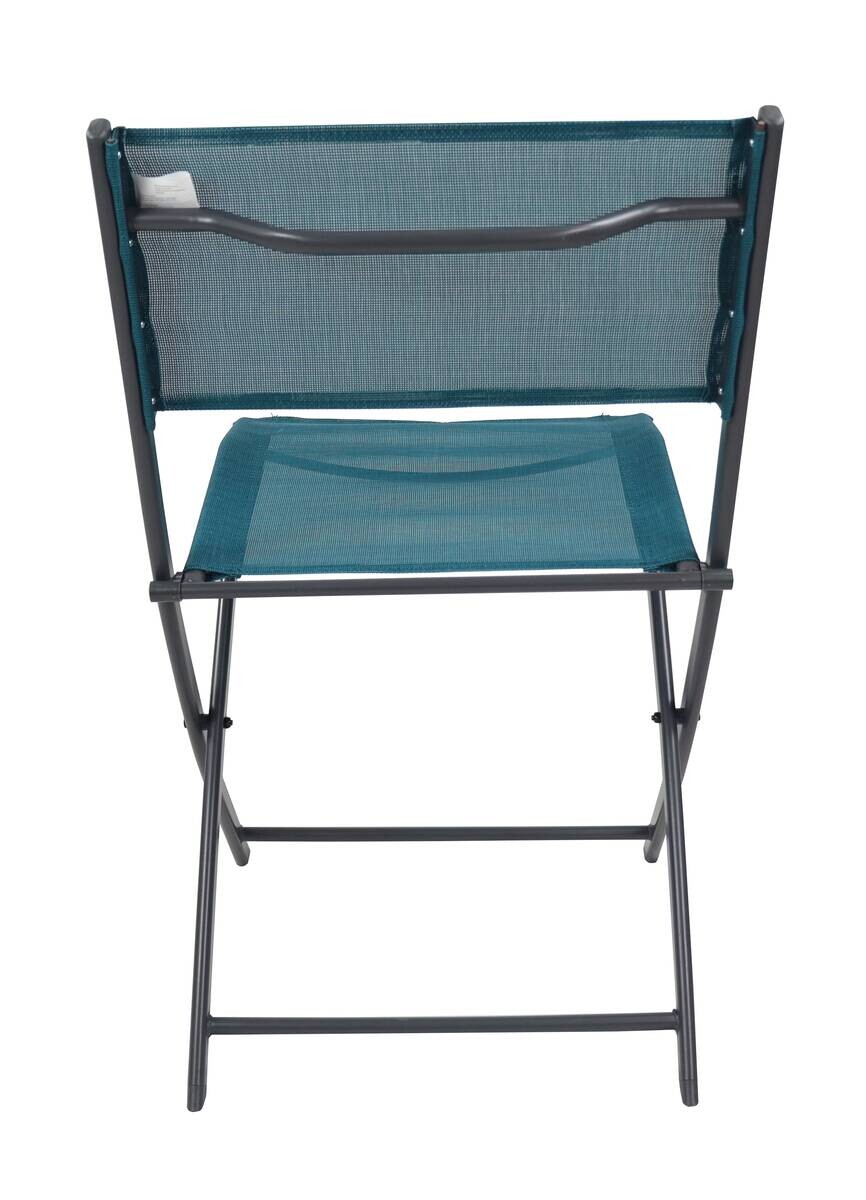 VCM Gartenstuhl 4er Set Sumila türkis Textilene B/H/L: ca. 45x79x46 cm