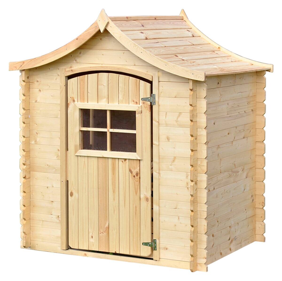 Timbela Kinderspielhaus M550 natur B/H/L: ca. 146x152x112 cm