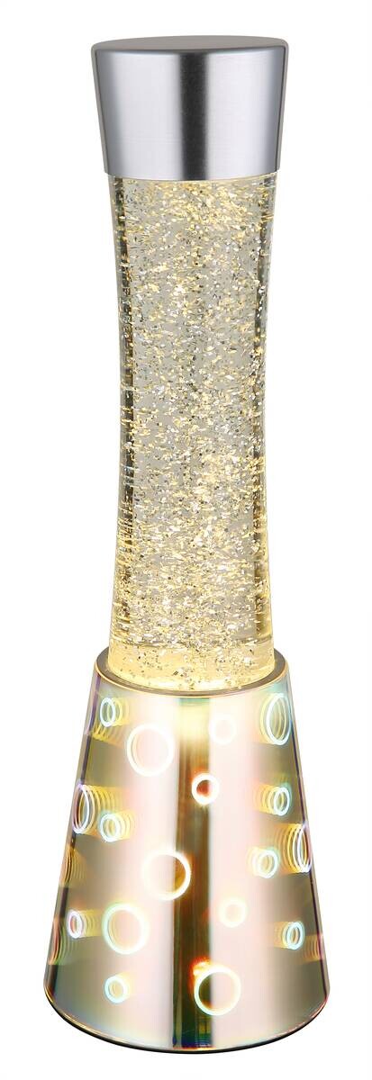 GLOBO LED-Tischleuchte Sparkle klar Chrom schwarz PVC Glas H/D: ca. 40,6x12,5 cm 1 Brennstellen