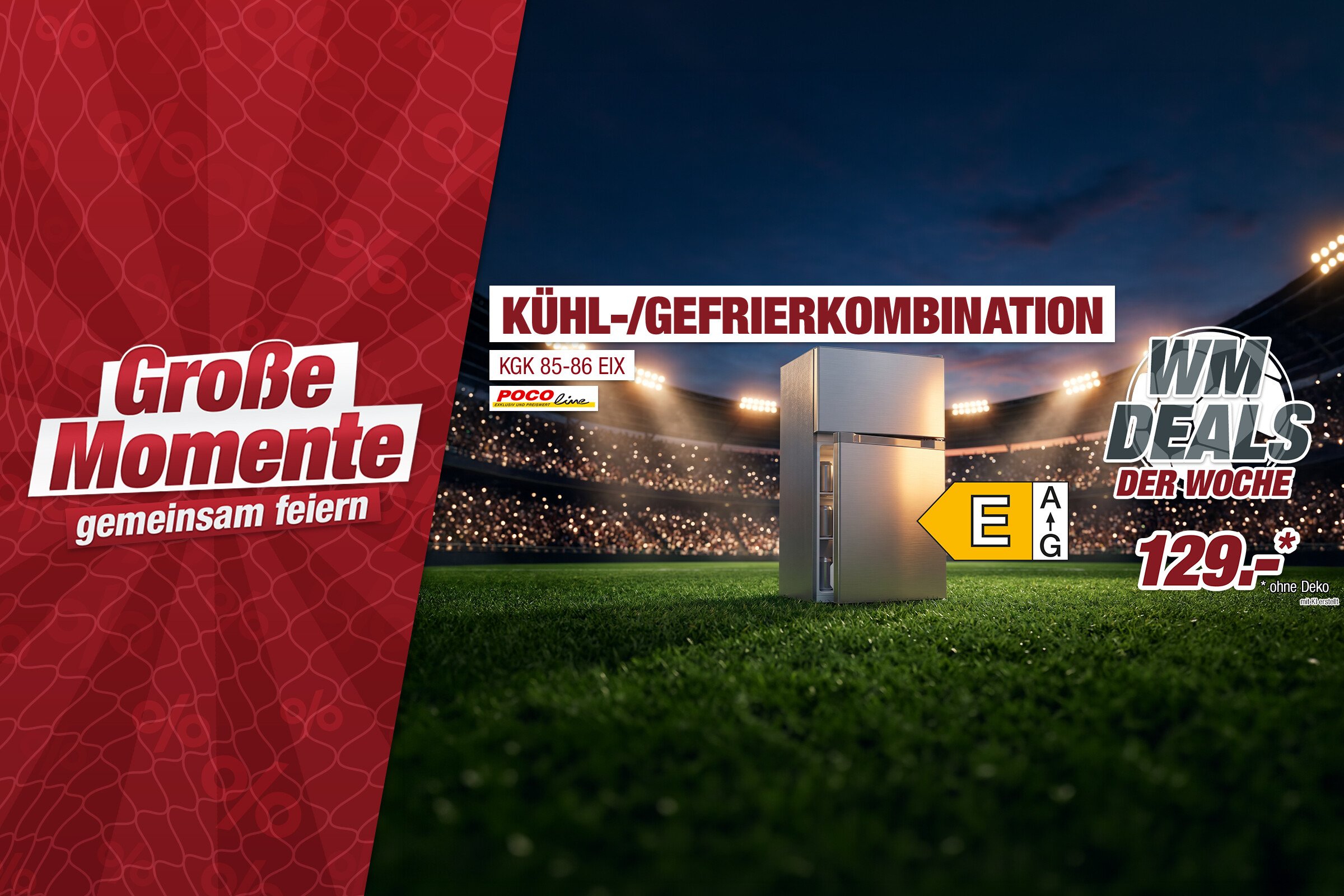 Unsere Werbe Highlights - Kühl-/Gefrierkombi KGK 85-86 EIX