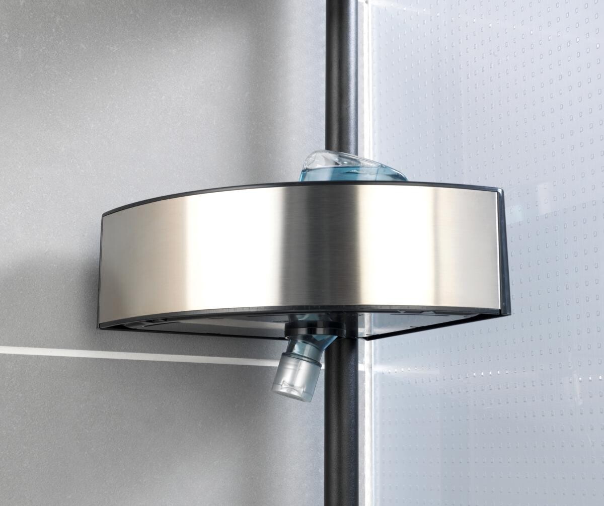 Teleskop Duschecke schwarz Kunststoff H/D: ca. 260x2,5 cm