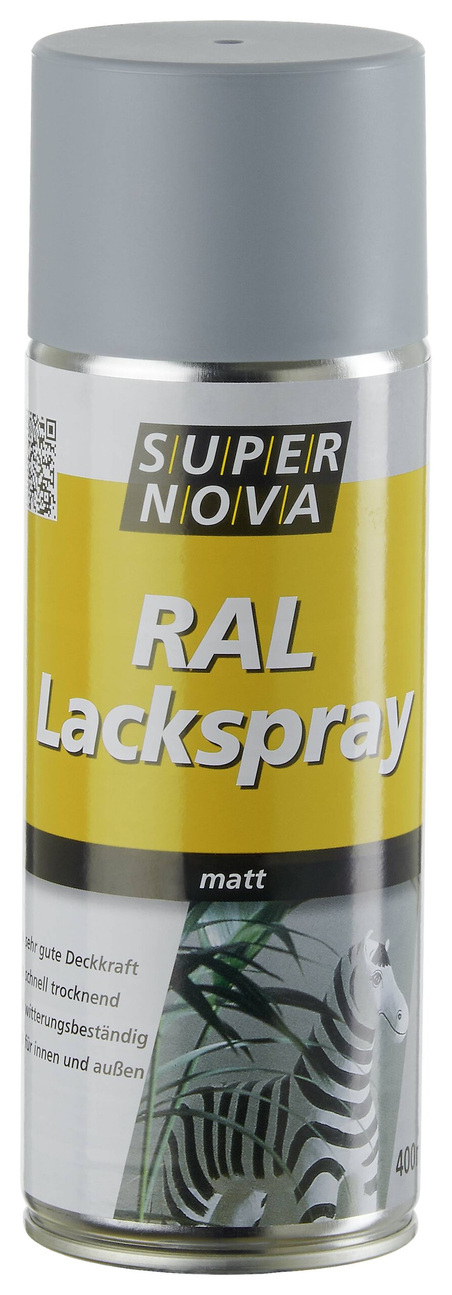 Super-Nova Lackspray Silbergrau seidenmatt ca. 0,4 l