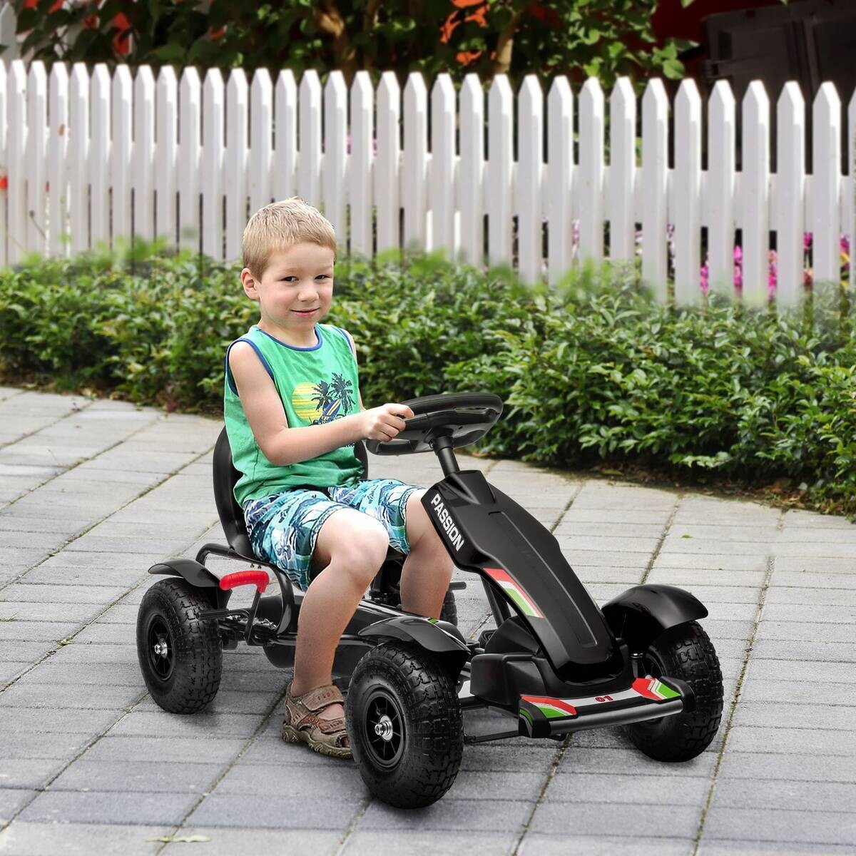 HOMCOM Kinder-Fahrzeug schwarz B/H/L: ca. 58x121x61 cm