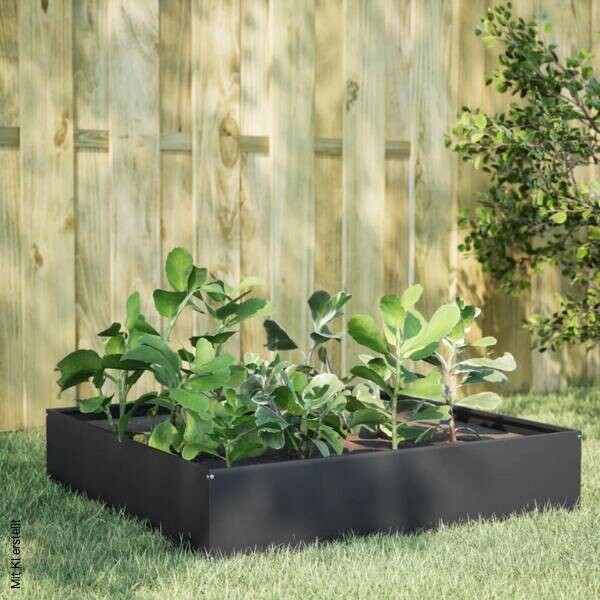 Hochbeet anthrazit Stahl B/H/L: ca. 100x33,5x100 cm