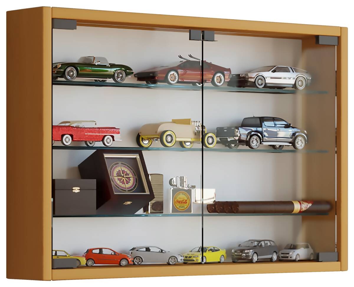 Vitrine Mandosa M buche Nachbildung Holzwerkstoff Glas B/H/T: ca. 60x40x10 cm