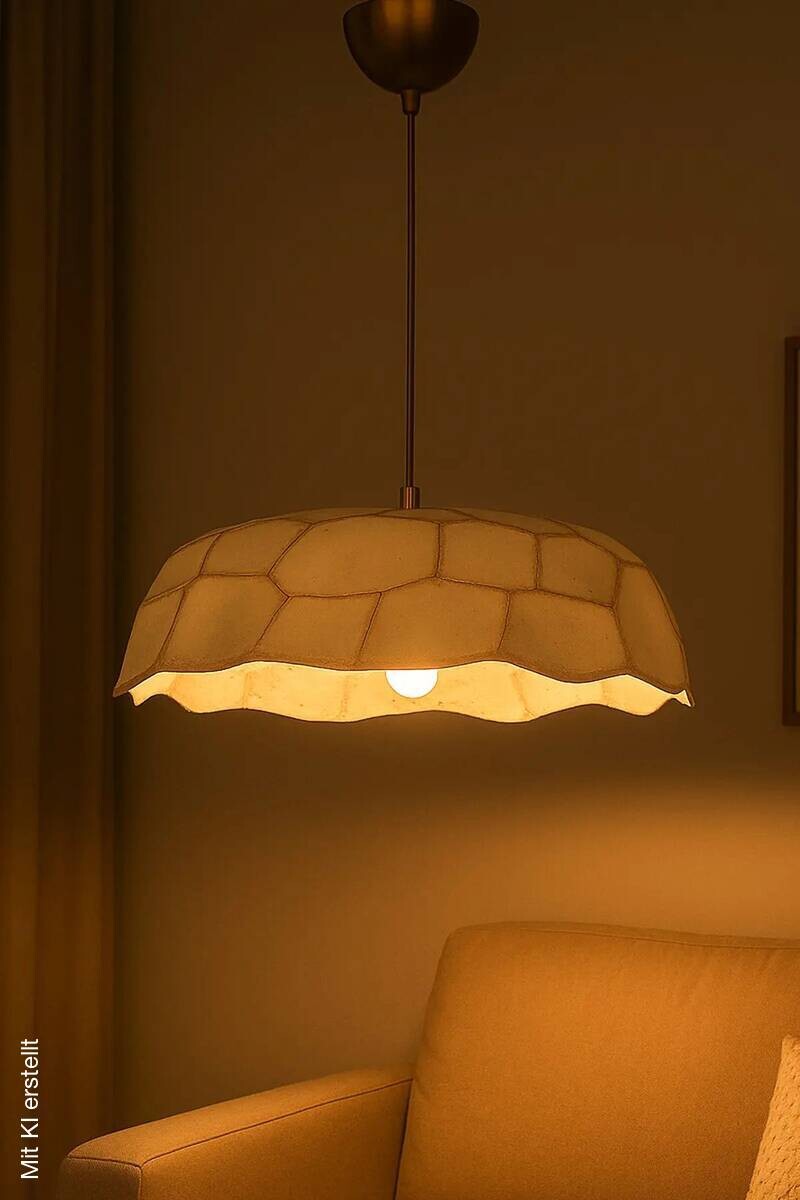 Opviq Pendelleuchte beige gold Beton Metall B/H/T/L/D: ca. 37x65x37x37x37 cm E27 1 Brennstellen
