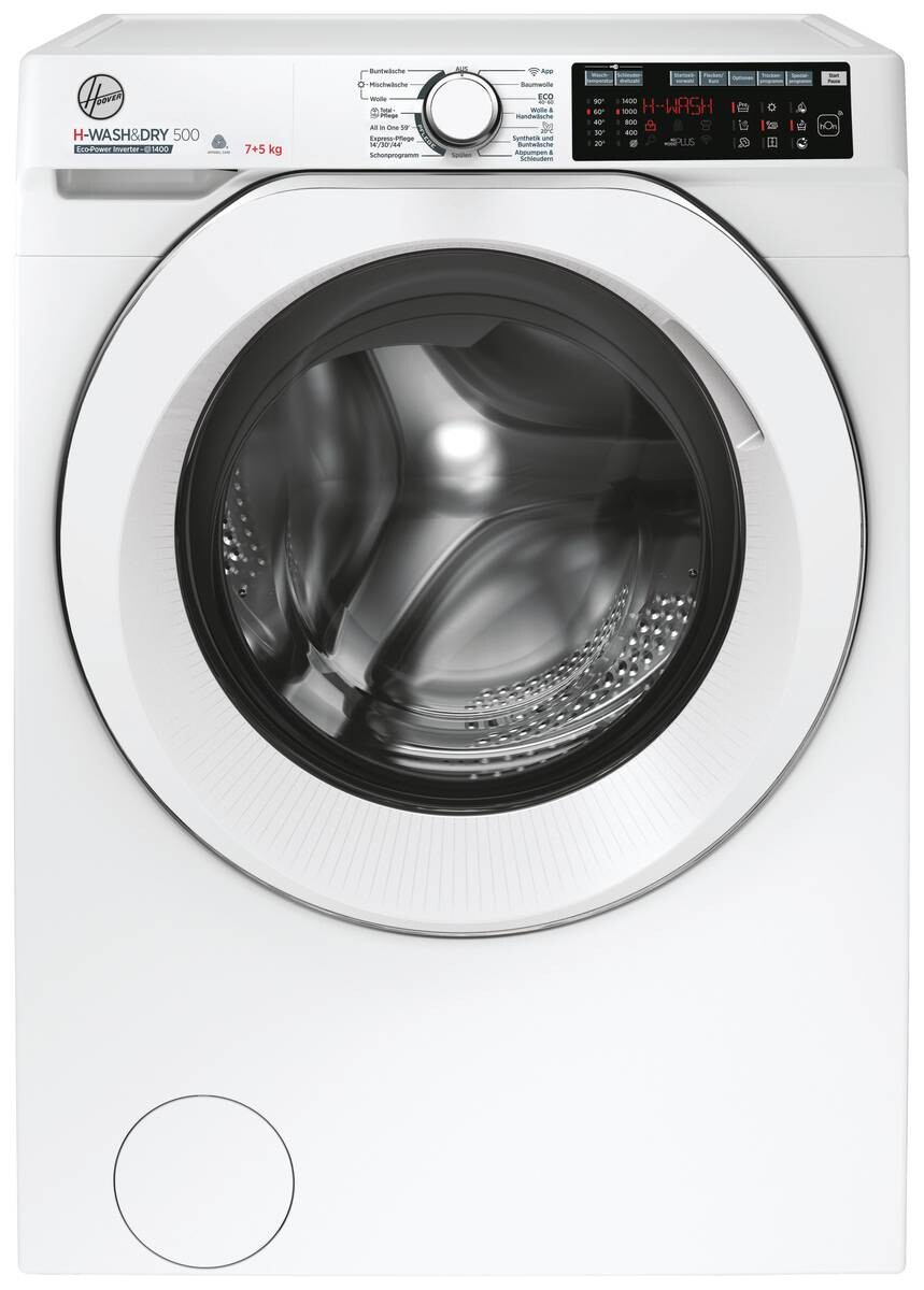 Hoover Waschtrockner HDQ 475AMC-84 EEK: A/D Spektrum: A bis G Waschen: 7 Trocknen: 5 weiß B/H/T: ca. 60x85x53 cm