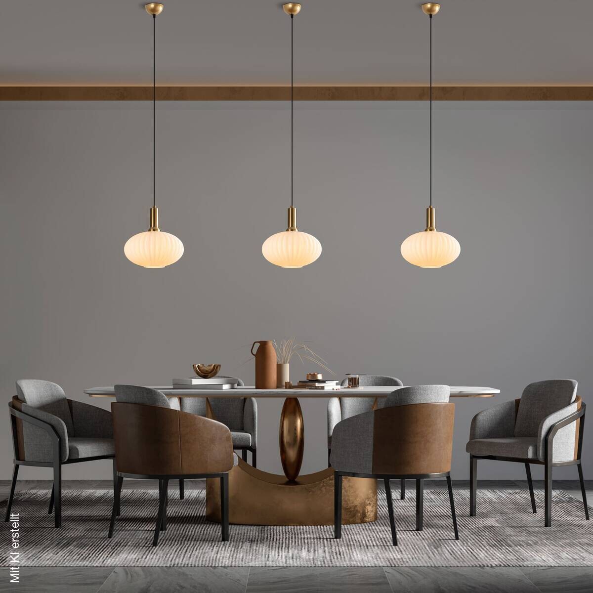 Opviq Pendelleuchte Asker-15181 gold Metall Glas B/H/T/L/D: ca. 30x118x30x30x30 cm E27 1 Brennstellen