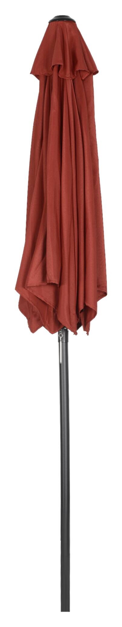 Outsunny Sonnenschirm weinrot Aluminium B/H/L: ca. 196x204x196 cm