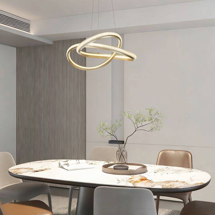 Nolo LED-Pendelleuchte Clara champagner B/H/L: ca. 50x120x50 cm