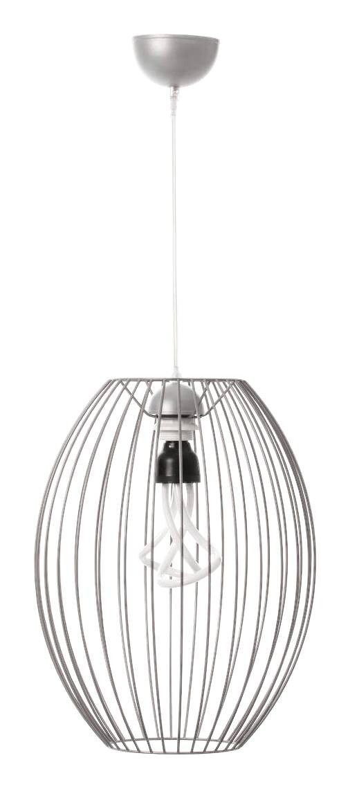 Kayoom Pendelleuchte Olivia 110 silber Eisen B/H/L: ca. 32x41x32 cm E27 1 Brennstellen