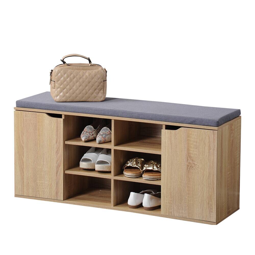 Kesper Schuhschrank mit Sitzkissen weiß Spanplatte B/H/T: ca. 103x48x30,5 cm