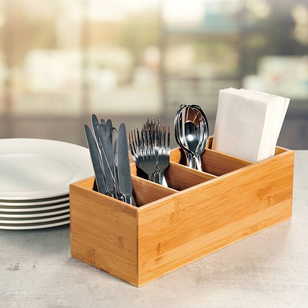 Kesper Besteckkasten braun Bambus B/H/L: ca. 14x12x35 cm